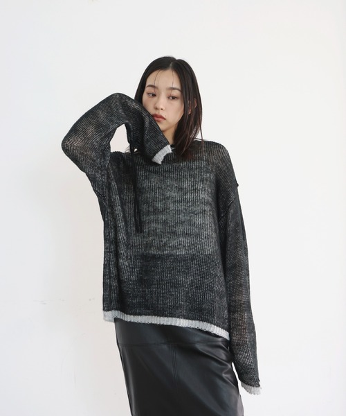 hellam（へラム）の「プレーティングルーズニット（ニット/セーター・レディース・グレー/ブルー/ブラック・FREE）」の19枚目の写真