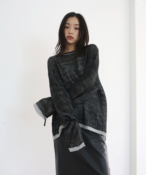hellam（へラム）の「プレーティングルーズニット（ニット/セーター・レディース・グレー/ブルー/ブラック・FREE）」の22枚目の写真