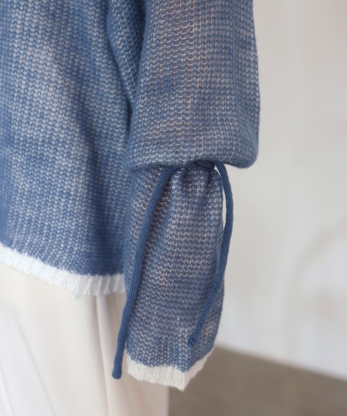 hellam（へラム）の「プレーティングルーズニット（ニット/セーター・レディース・グレー/ブルー/ブラック・FREE）」の9枚目の写真