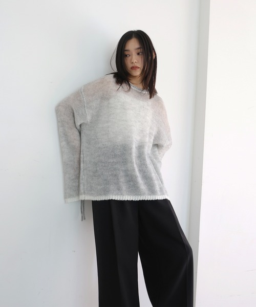 hellam（へラム）の「プレーティングルーズニット（ニット/セーター・レディース・グレー/ブルー/ブラック・FREE）」の13枚目の写真