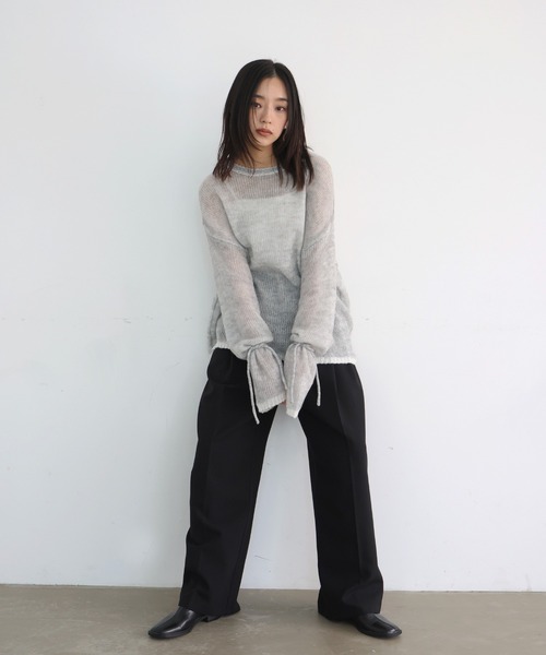 hellam（へラム）の「プレーティングルーズニット（ニット/セーター・レディース・グレー/ブルー/ブラック・FREE）」の14枚目の写真