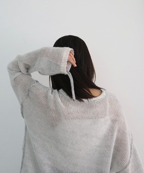 hellam（へラム）の「プレーティングルーズニット（ニット/セーター・レディース・グレー/ブルー/ブラック・FREE）」の15枚目の写真