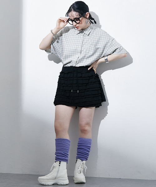 TTOL(トール)の「マルチカラーチェックシャツ(シャツ/ブラウス・レディース・グレー/ブラック・M)」の13枚目の写真