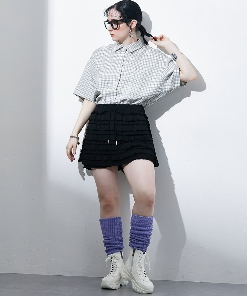 TTOL(トール)の「マルチカラーチェックシャツ(シャツ/ブラウス・レディース・グレー/ブラック・M)」の15枚目の写真