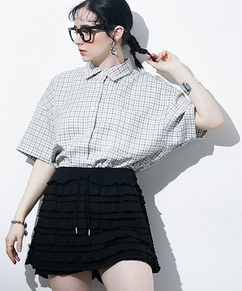 TTOL(トール)の「マルチカラーチェックシャツ(シャツ/ブラウス・レディース・グレー/ブラック・M)」の11枚目の写真