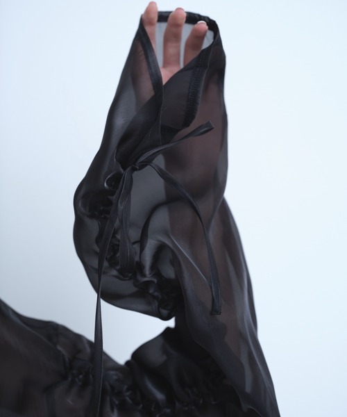 AIC.（エーアイシー）の「オーガンジーシャーリングブラウス（シャツ/ブラウス・レディース・グレー/アイボリー/ブラック・FREE）」の16枚目の写真