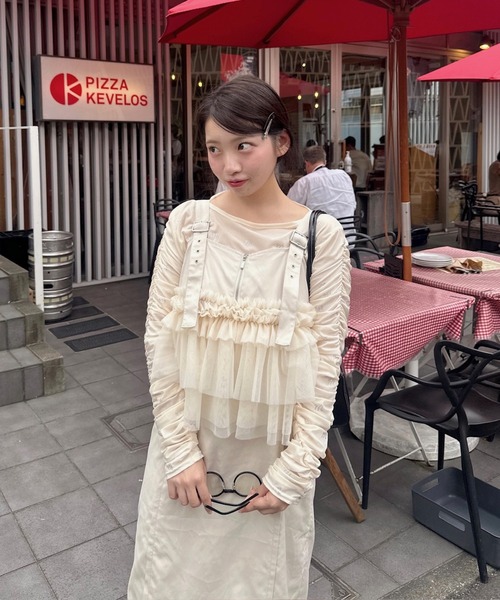 muguet(ミュゲ)の「ビジューシアートップス(Tシャツ/カットソー・レディース・アイボリー/ブラック/ベージュ/ピンク・FREE)」の17枚目の写真