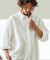 Magine | ms5977- Deformed Waffle Jacquard Fly Front Design Shirts 比翼シャツ(シャツ/ブラウス)