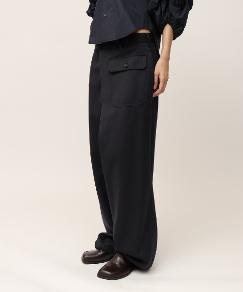 leinwande（ラインヴァンド）の「Work Wrapped Trousers（スラックス・レディース・ネイビー/ベージュ・MEDIUM/SMALL）」の18枚目の写真