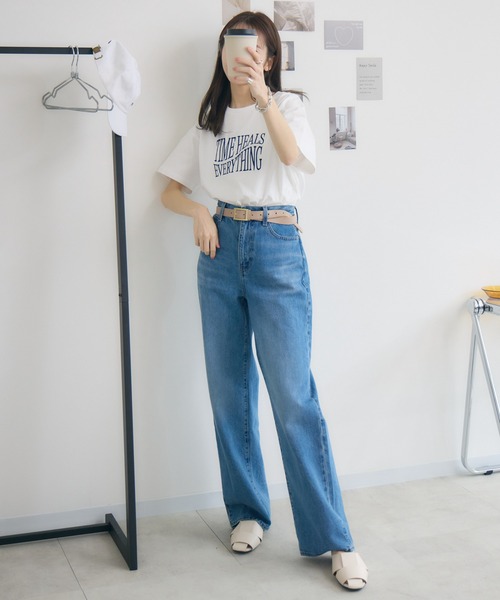 RU.TI.LE(ルチル)の「【RU.TI.LE】ウェーブロゴ刺繍T(Tシャツ/カットソー・レディース・ブラック/ベージュ/ホワイト・MEDIUM)」の13枚目の写真