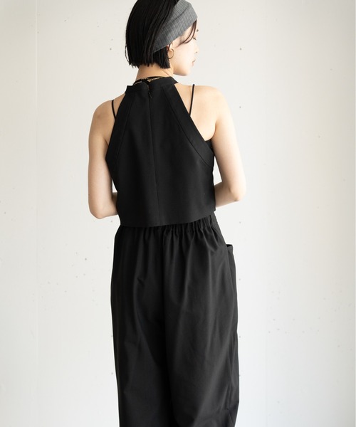 hwyl(ヒュイル)の「【2点セット】ホルタービスチェセットアップ(つなぎ/オールインワン・レディース・アッシュグレー/ブラック・SMALL/MEDIUM)」の9枚目の写真