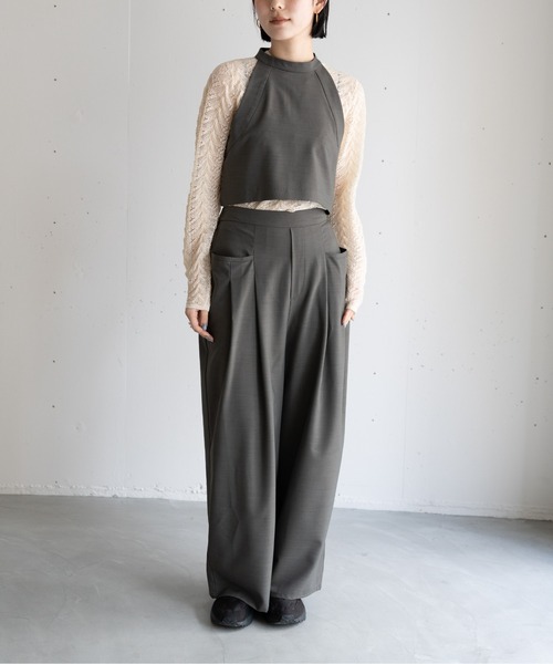 hwyl(ヒュイル)の「【2点セット】ホルタービスチェセットアップ(つなぎ/オールインワン・レディース・アッシュグレー/ブラック・SMALL/MEDIUM)」の13枚目の写真