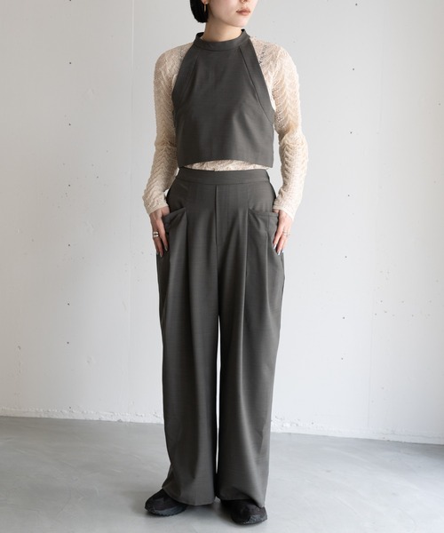 hwyl(ヒュイル)の「【2点セット】ホルタービスチェセットアップ(つなぎ/オールインワン・レディース・アッシュグレー/ブラック・SMALL/MEDIUM)」の11枚目の写真