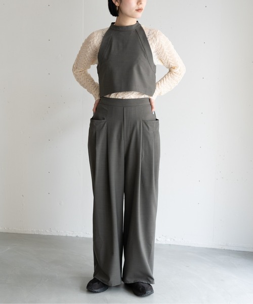 hwyl(ヒュイル)の「【2点セット】ホルタービスチェセットアップ(つなぎ/オールインワン・レディース・アッシュグレー/ブラック・SMALL/MEDIUM)」の14枚目の写真