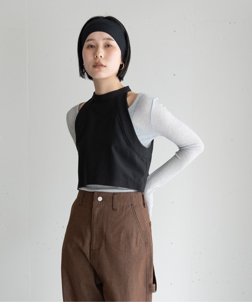 hwyl(ヒュイル)の「【2点セット】ホルタービスチェセットアップ(つなぎ/オールインワン・レディース・アッシュグレー/ブラック・SMALL/MEDIUM)」の20枚目の写真