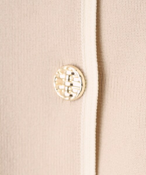 ITS'DEMO（イッツデモ）の「【通勤／手洗い可】配色ニットカーデ（カーディガン/ボレロ・レディース・ライトベージュ/ブラック/オフホワイト・00）」の7枚目の写真