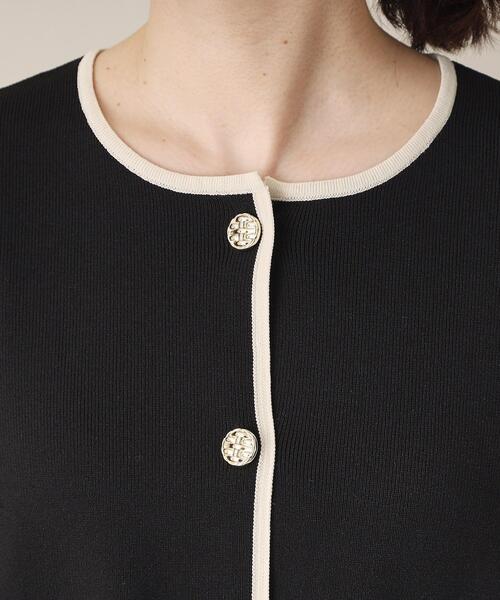 ITS'DEMO（イッツデモ）の「【通勤／手洗い可】配色ニットカーデ（カーディガン/ボレロ・レディース・ライトベージュ/ブラック/オフホワイト・00）」の11枚目の写真