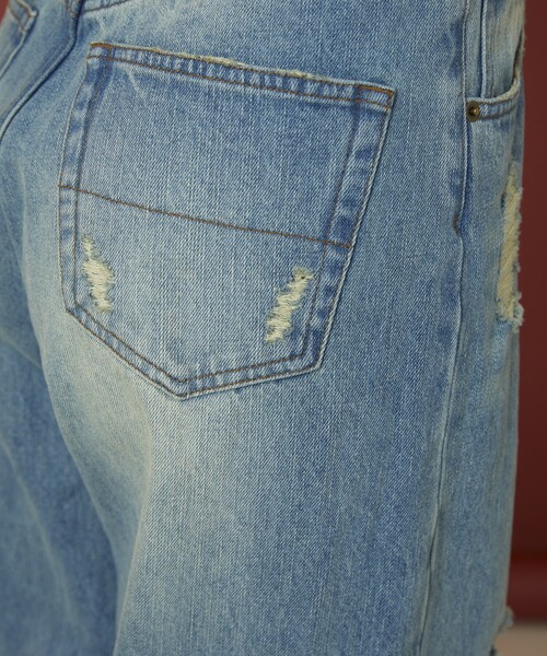 Freada（フリーダ）の「Freada/フリーダ フラワー刺繍ワイドデニム（デニムパンツ・レディース・ブルー・ﾌﾘ-）」の19枚目の写真