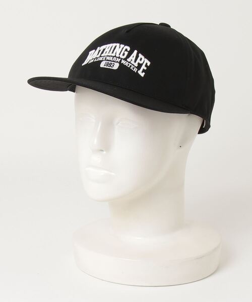 A BATHING APE トラッカーキャップ ブラック/ホワイト jx6122-01_1.jpg