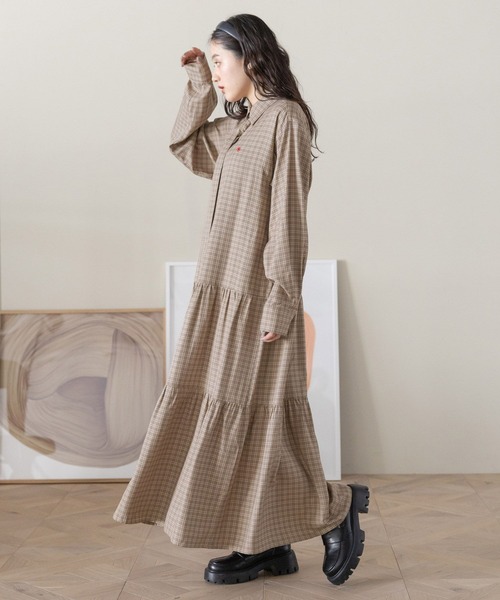 POLO BCS（ポロ ビーシーエス）の「＜POLO BCS/ポロ・ビーシーエス＞別注ネクタイシャツワンピース（ワンピース・レディース・ネイビー/ベージュ・FREE）」の10枚目の写真