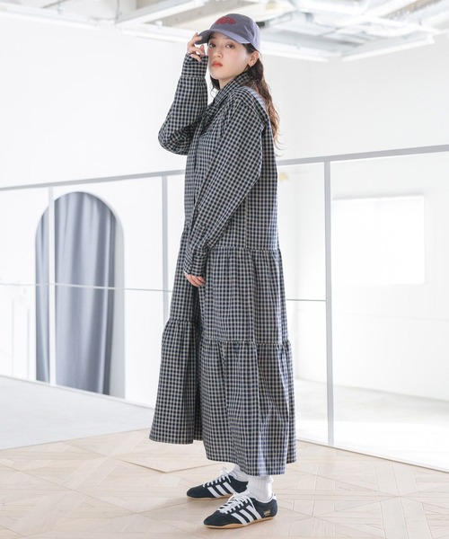 POLO BCS（ポロ ビーシーエス）の「＜POLO BCS/ポロ・ビーシーエス＞別注ネクタイシャツワンピース（ワンピース・レディース・ネイビー/ベージュ・FREE）」の17枚目の写真