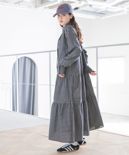 POLO BCS（ポロ ビーシーエス）の「＜POLO BCS/ポロ・ビーシーエス＞別注ネクタイシャツワンピース（ワンピース・レディース・ネイビー/ベージュ・FREE）」の18枚目の写真