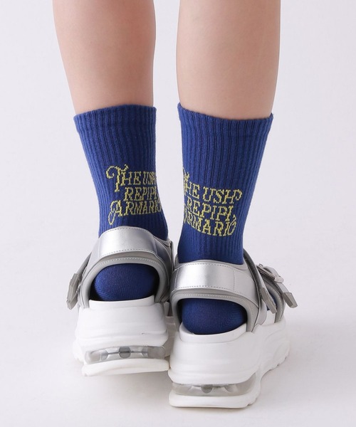 repipi armario（レピピ アルマリオ）の「TheUSHバックロゴソックス（ソックス/靴下・キッズ・ブラック/ブルー/ピンク/ホワイト/グレー・FREE）」の5枚目の写真