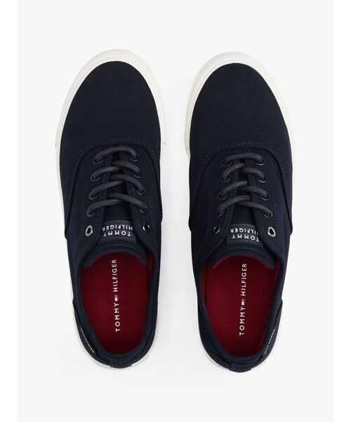 TOMMY HILFIGER（トミーヒルフィガー）の「オックスフォードツイルロートップスニーカー（スニーカー・メンズ・ホワイト/レッド/グリーン/ネイビー・28cm/27.5cm/26cm/26.5cm/25cm）」の6枚目の写真