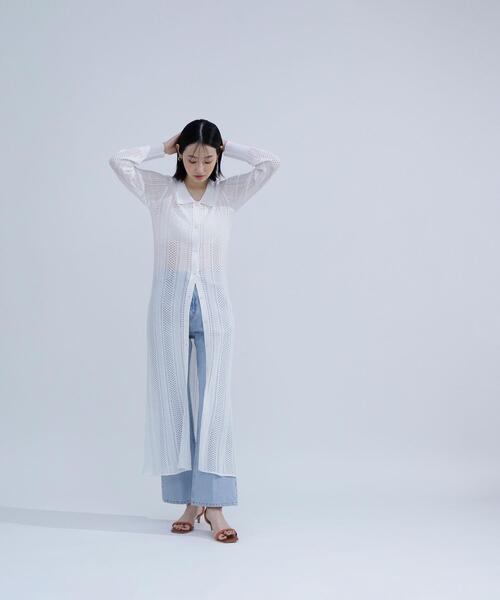 NATURAL BEAUTY BASIC(ナチュラルビューティーベーシック)の「◇透かし編みニットワンピース(ワンピース・レディース・ブラック/オフホワイト/オレンジ・MEDIUM/P/S)」の17枚目の写真