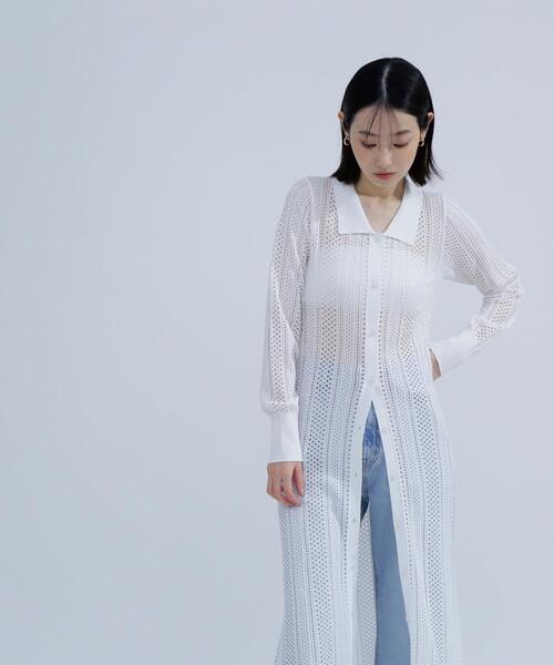 NATURAL BEAUTY BASIC(ナチュラルビューティーベーシック)の「◇透かし編みニットワンピース(ワンピース・レディース・ブラック/オフホワイト/オレンジ・MEDIUM/P/S)」の18枚目の写真