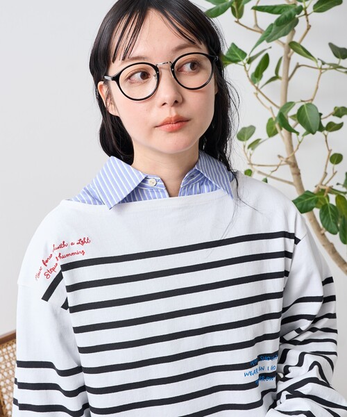 CELINE◆トリオンフ刺繍/バスクシャツ/長袖カットソー/XS/コットン/NVY/ボーダー/2X404680D 楽天市場】セリーヌ（柄ボーダー）（Tシャツ・カットソー