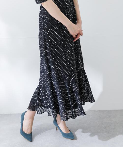 【美品】Chaco×ROSSO オケージョンドレス　フリーサイズ セール】『別注』Chaco×ROSSO カットジャガードドレス（ワンピース