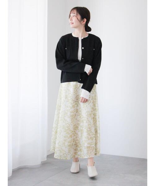 Te chichi TERRASSE(テチチテラス)の「メッシュフラワーフレアスカート《2025spring catalog item》(スカート・レディース・ブルー/ネイビー/グリーン・F)」の7枚目の写真