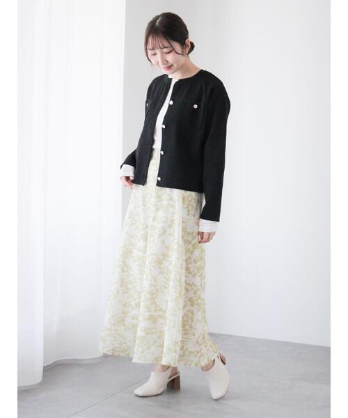 Te chichi TERRASSE(テチチテラス)の「メッシュフラワーフレアスカート《2025spring catalog item》(スカート・レディース・ブルー/ネイビー/グリーン・F)」の8枚目の写真