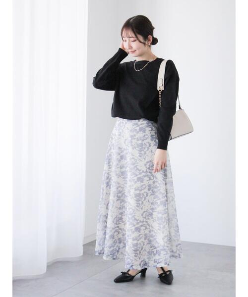 Te chichi TERRASSE(テチチテラス)の「メッシュフラワーフレアスカート《2025spring catalog item》(スカート・レディース・ブルー/ネイビー/グリーン・F)」の11枚目の写真