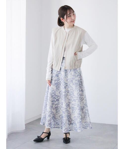 Te chichi TERRASSE(テチチテラス)の「メッシュフラワーフレアスカート《2025spring catalog item》(スカート・レディース・ブルー/ネイビー/グリーン・F)」の14枚目の写真