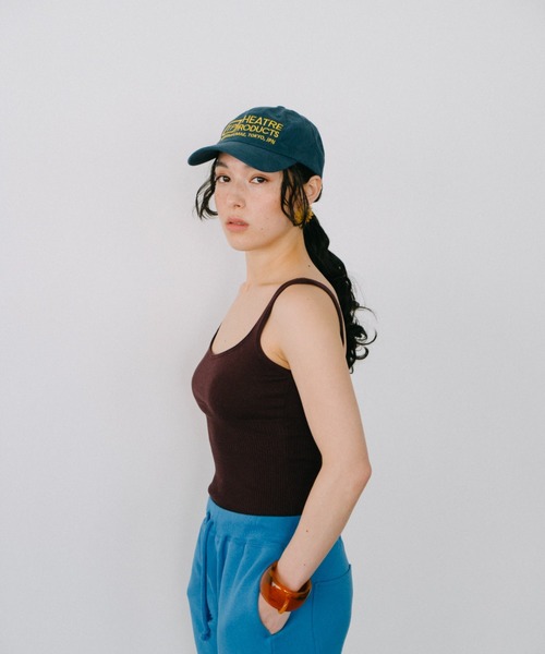 THEATRE PRODUCTS(シアタープロダクツ)の「THEATREPRODUCTSロゴ刺繍コットンキャップ(キャップ・レディース・ホワイト/ネイビー・FREE)」の6枚目の写真