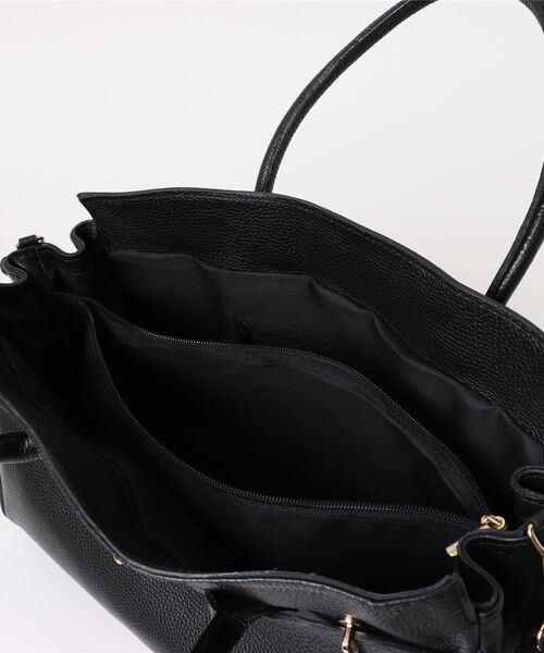 Jines（ジネス）の「2wayレザートートBAG【AULENTTI/オーレンティ】（トートバッグ・レディース・ブラック/グレー・フリー）」の5枚目の写真