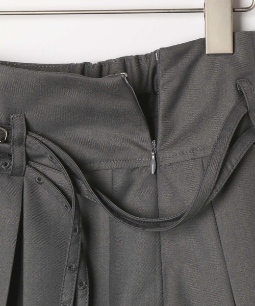 Heather（ヘザー）の「Wベルトプリーツミニスカート　327971（スカート・レディース・グレー系その他/グレー/ベージュ系その他・M/S）」の6枚目の写真