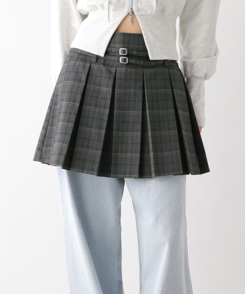 Heather（ヘザー）の「Wベルトプリーツミニスカート　327971（スカート・レディース・グレー系その他/グレー/ベージュ系その他・M/S）」の21枚目の写真