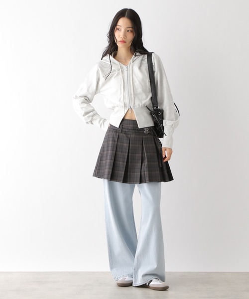 Heather（ヘザー）の「Wベルトプリーツミニスカート　327971（スカート・レディース・グレー系その他/グレー/ベージュ系その他・M/S）」の16枚目の写真