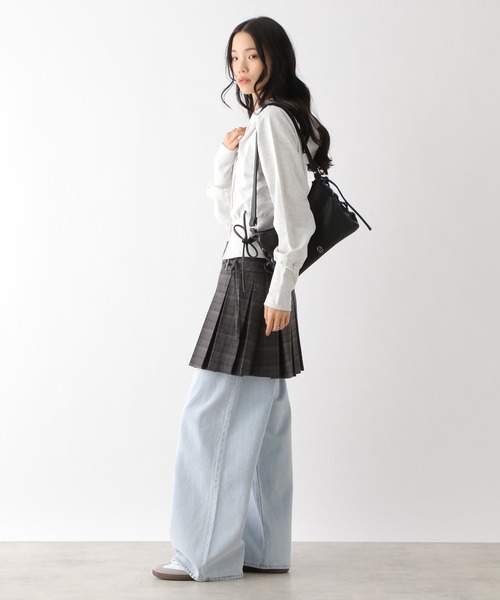 Heather（ヘザー）の「Wベルトプリーツミニスカート　327971（スカート・レディース・グレー系その他/グレー/ベージュ系その他・M/S）」の17枚目の写真