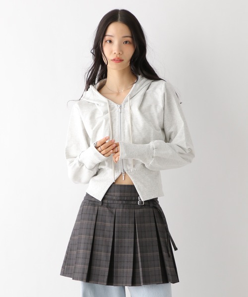 Heather（ヘザー）の「Wベルトプリーツミニスカート　327971（スカート・レディース・グレー系その他/グレー/ベージュ系その他・M/S）」の19枚目の写真