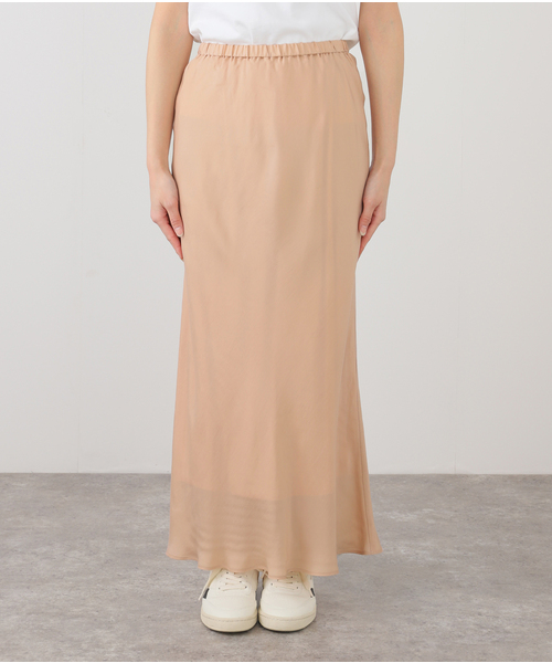 フレームワーク　シルキーキュプラバイアススカート　ブラウン　36 ≪追加≫シルキーキュプラバイアススカート2（スカート）｜FRAMeWORK