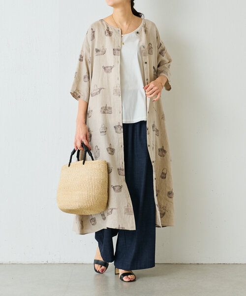 BEARDSLEY（ビアズリー）の「かご柄前後ワンピース（ワンピース・レディース・ベージュ・FREE）」の17枚目の写真