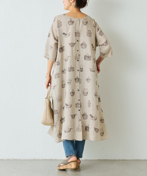 BEARDSLEY（ビアズリー）の「かご柄前後ワンピース（ワンピース・レディース・ベージュ・FREE）」の20枚目の写真