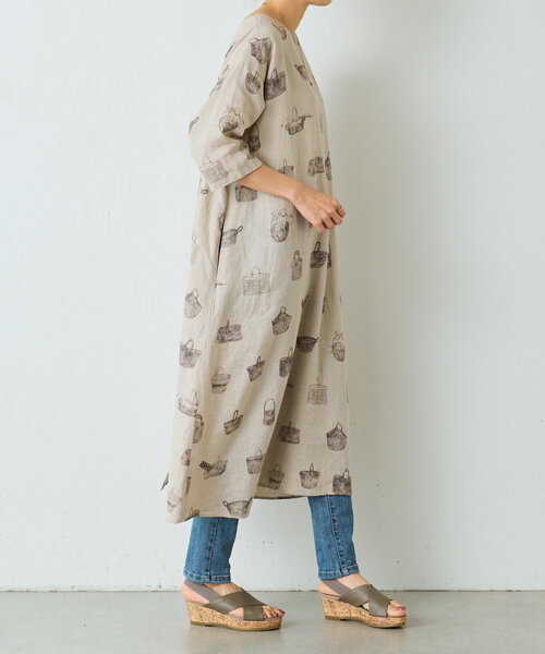 BEARDSLEY（ビアズリー）の「かご柄前後ワンピース（ワンピース・レディース・ベージュ・FREE）」の21枚目の写真