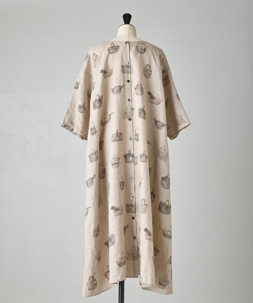 BEARDSLEY（ビアズリー）の「かご柄前後ワンピース（ワンピース・レディース・ベージュ・FREE）」の4枚目の写真