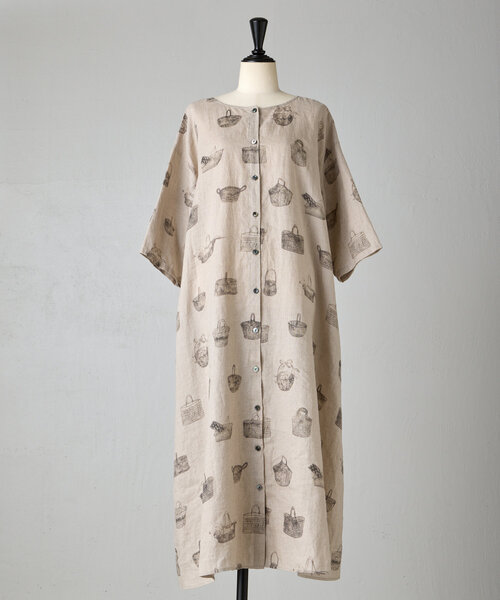 BEARDSLEY（ビアズリー）の「かご柄前後ワンピース（ワンピース・レディース・ベージュ・FREE）」の10枚目の写真