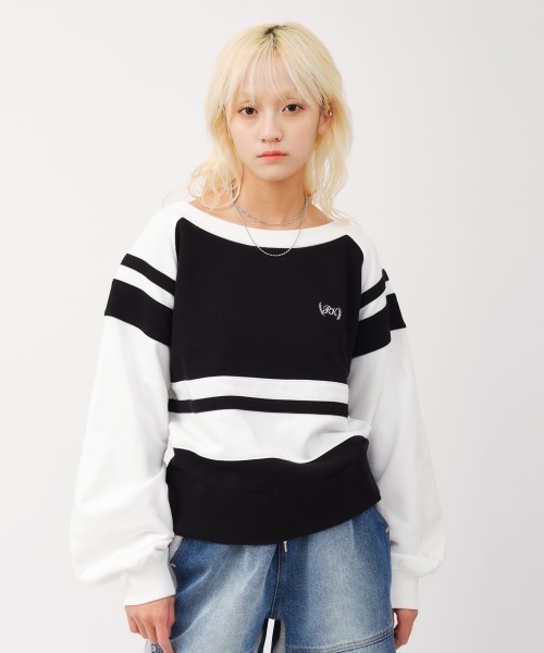 トレーナー スウェット atmos pink Bell Sleeves Line Sweatshirt / アトモス ピンク ベル スリーブ ライン atmos pink Bell Sleeves Line Sweatshirt PINK（アトモス